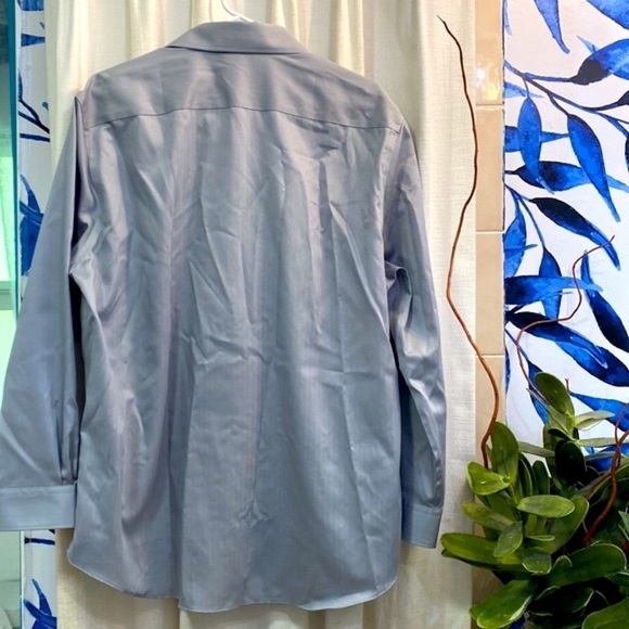 NWT Michael Michael Kors Steel Gray Slim Fit Non Iron Long Sleeve Button Down - Picture 11 of 12
